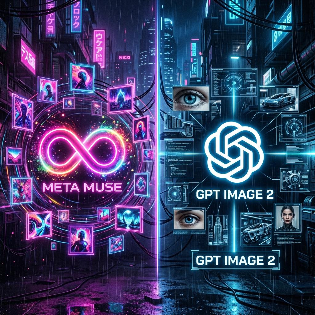 Meta Muse vs GPT Image 2 cyberpunk comparison